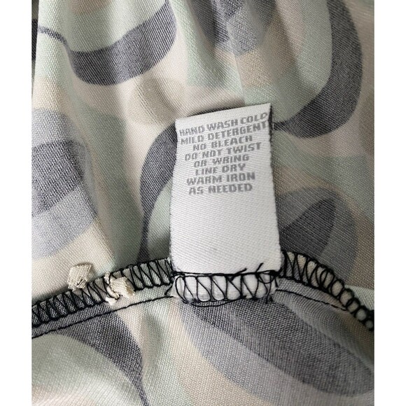 Dressbarn A-Line Dress Women's Size 4 Multicolor Geometric Tie Waist V Neck - Picture 8 of 13